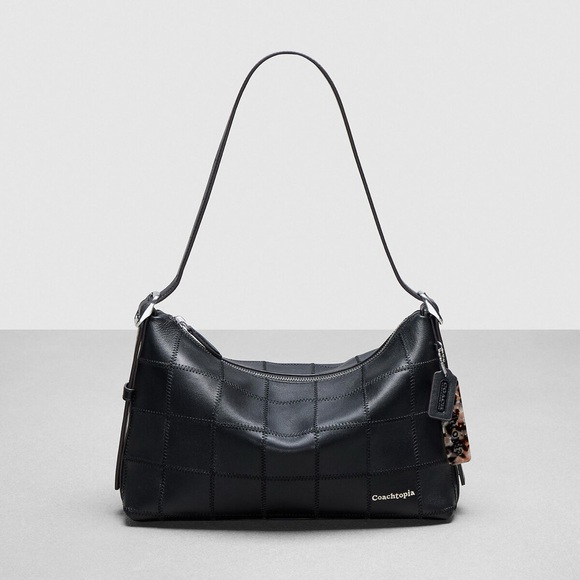 NWT Coachtopia Alter/Ego Shoulder Bag In Checkerboard Upcrafted Leather Black - Picture 1 of 7